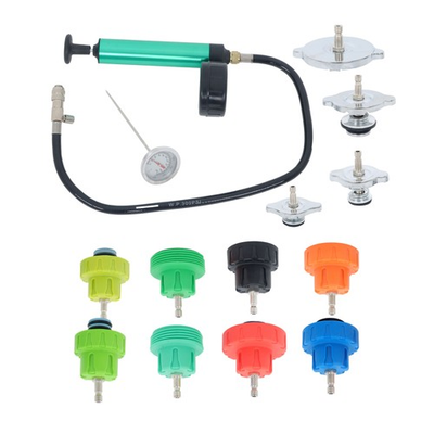 #ad #ad Head Gasket Leak Detector 14PCS Coolant Radiator Pressure Tester Cooling System $35.92