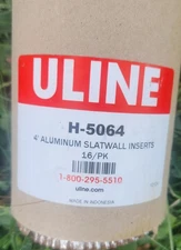 Slatwall Aluminum Inserts - 4', Silver H-5064 16/Pk