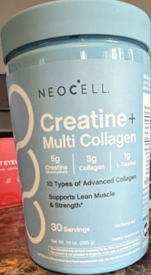 NeoCell Creatine Multi Collagen Powder Unflavored 30 Servings 10 oz