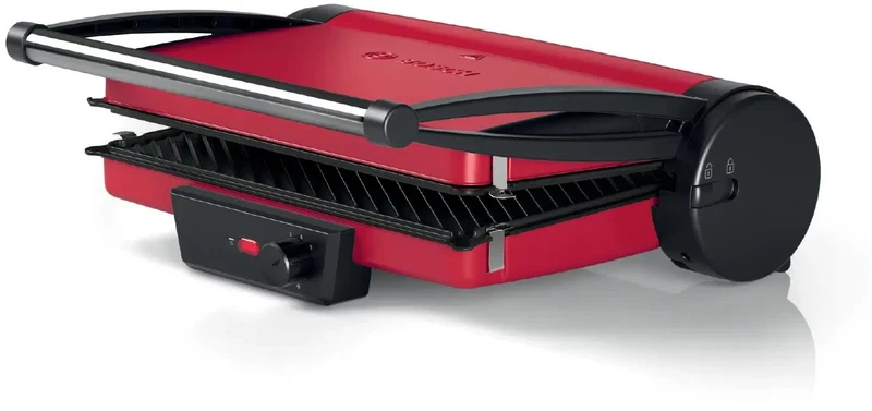 Bistecchiera Elettrica Griglia Tostiera BOSCH 2 Piastre Antiaderente 2000 Watt, fotografia 3 di 12