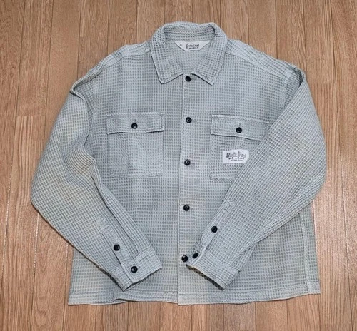 Brain Dead Waffle Button Front Shirt L - Stone Color video thumbnail