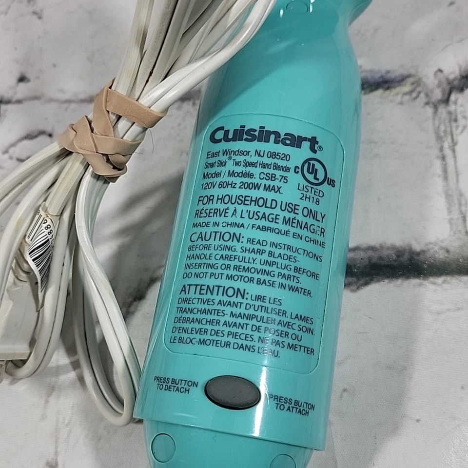 Motor de repuesto para licuadora de inmersión Cuisinart CSB-75 Smart Stick de 2 velocidades en azul Foto 4 de 4
