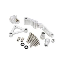 New Motorcycle Steering Dampers Stabilizer Bracket Mount Kit Support Silver