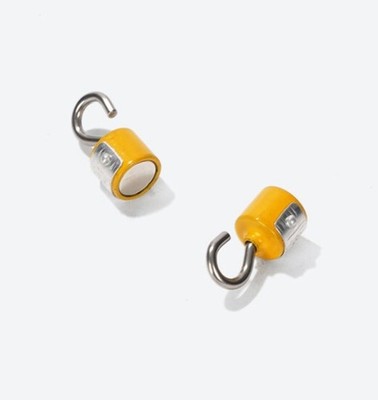 DULTON Magnetic Hook Set 2pcs Magnet Hangers - Yellow