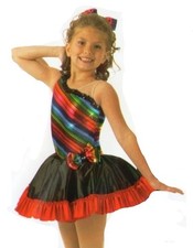 Lot of 3 Pop Music Adult Medium Leotard  Small Ruffled Skirt Dance Costume New