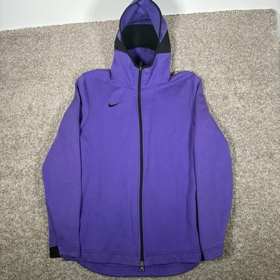 Nike Dri-FIT Men's MEDIUM Full Zip Hoodie Purple Showtime Jacket Tech 930561-545