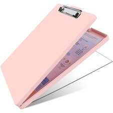 SFLHHDM Clipboard with Letter Clipboads 8.5 x 11 inches , Soft Pink