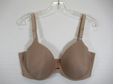 Warner's No Side Effects Side Smoothing Bra 38D Beige Underwire Lined 01356