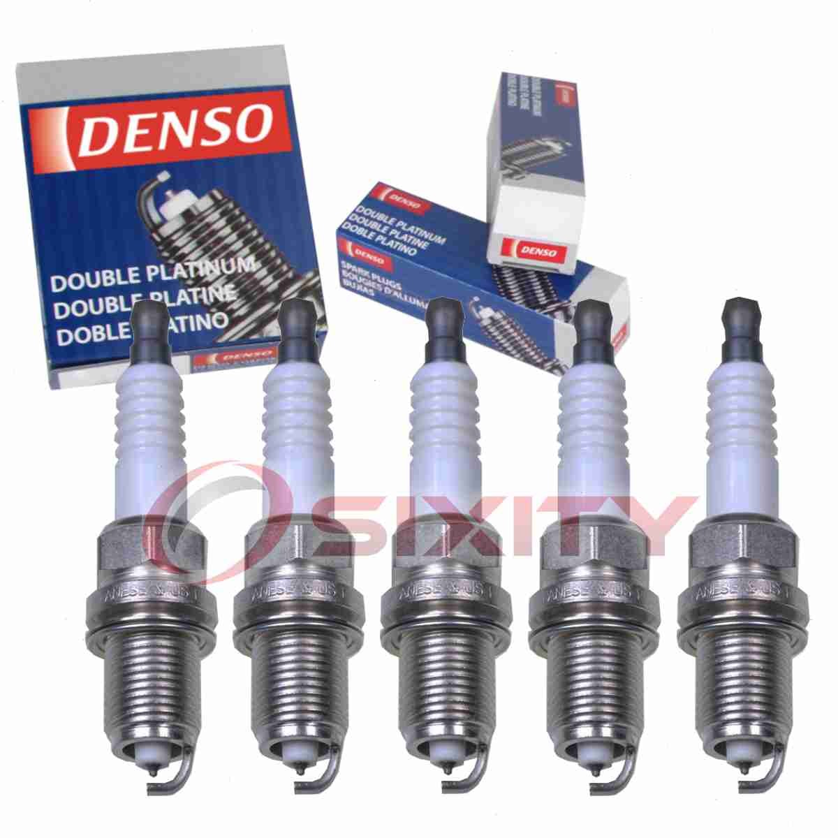 5 pc Denso Platinum Long Life Spark Plugs for 1998-2007 Volvo V70 2.3L 2.4L zv
