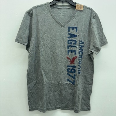 American Eagle Made Gray Classic Fit Short Sleeve Tee Shirt T-Shirt Men's Size L