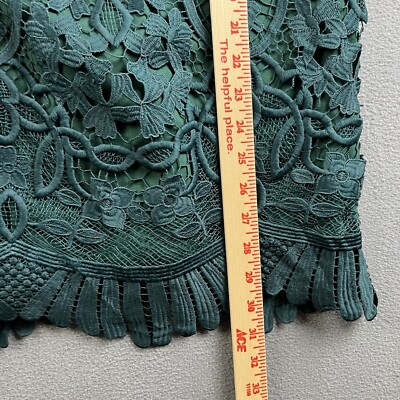 Lovers and Friends Mini Dress Size XS Emerald Green Floral Crochet  Whimsigoth | eBay