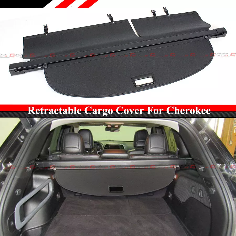 For 14 18 Jeep Cherokee Black Retractable Trunk Luggage Shade