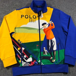 blue and yellow polo jacket