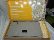 Glori B Dove Grey Vegan Leather Baby Change Mat Bag Cross Shoulder Baby Shower