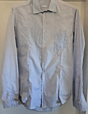 Camicia Uomo Aglini Manica Lunga Taglia 42 100% cotone Slim come nuova con tasca