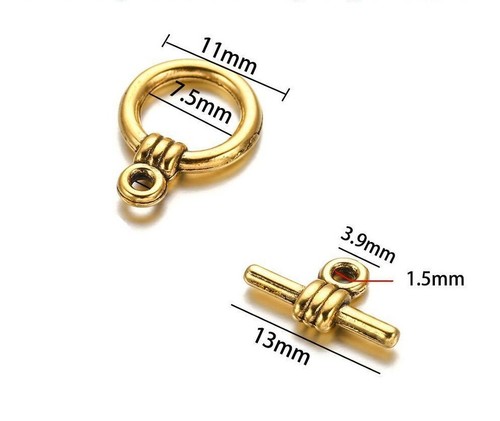 OT Toggle Clasps Hooks - Bracelet Necklace Connectors DIY Jewelry Making 20Sets - Picture 21 of 28