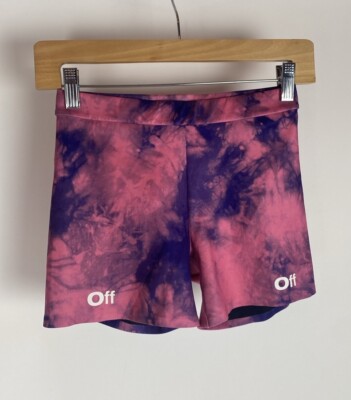 Off-White - Logo-Print Tie-Dye Shorts Women s Size Small