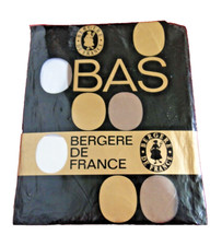 PAIRE BAS MOUSSE FEMME MARRON BERGERE DE FRANCE Taille 3 VINTAGE