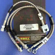 Russell 692050 Stainless Brake Hose Line Kit Camaro Firebird Trans Am 1984-92