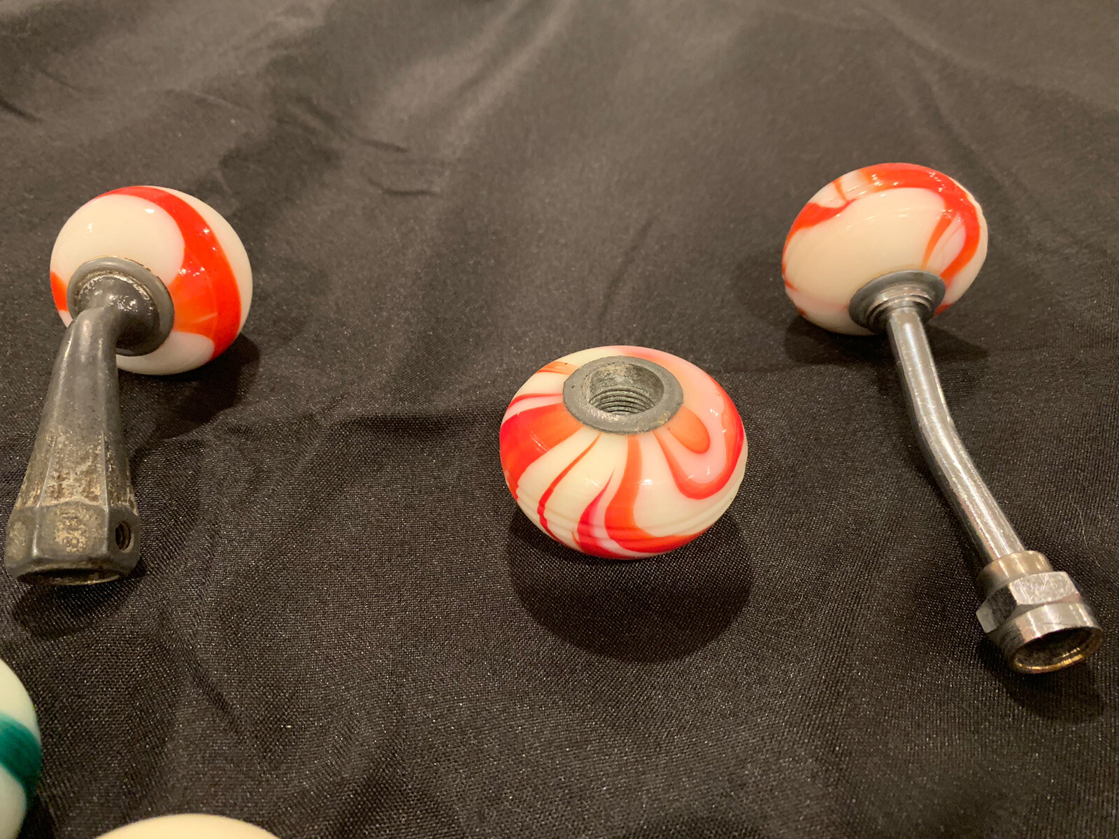 Uranium Glass Akro Agate/Houze Rat Rod Gear Shift Knob Collection Glow