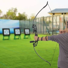 40LBS Recurve Bow Set with Arrows, Finger Guard, and Arm Guard