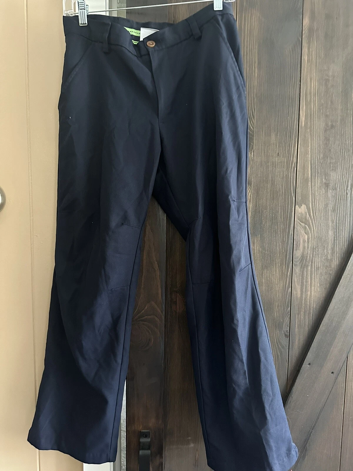 Izod Golf Pants Mens Size 30x29 Blue Polyester Golfer Chino Casual Flat Front
