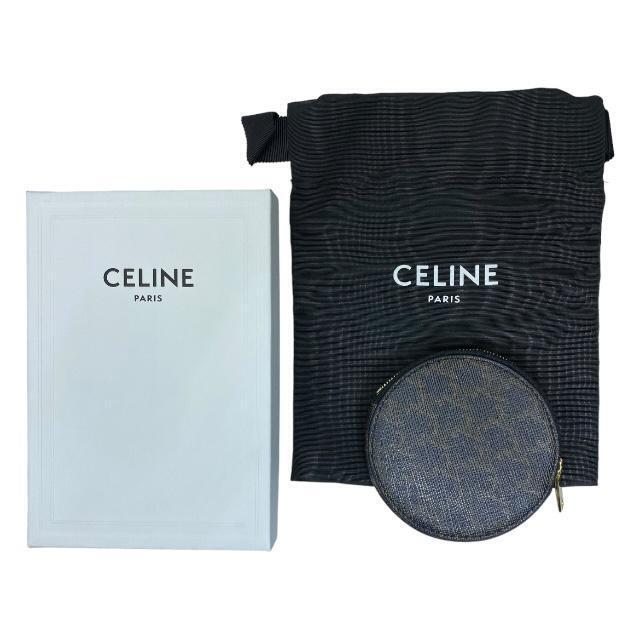 CELINE Authentic Coin Case Mini Wallet Triomphe Leather CELINE Authentic Coin Case Mini Wallet Triomphe Leather