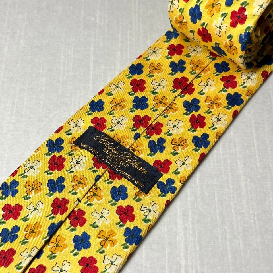 Corbata de cuello ancha tradicional de seda Brooks Brothers Makers para hombre con:3,75" por L:59" Foto 3 de 4