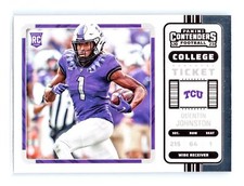 2023 Chronicles Football #12 Quentin Johnston RC Contenders College Ticket TCU