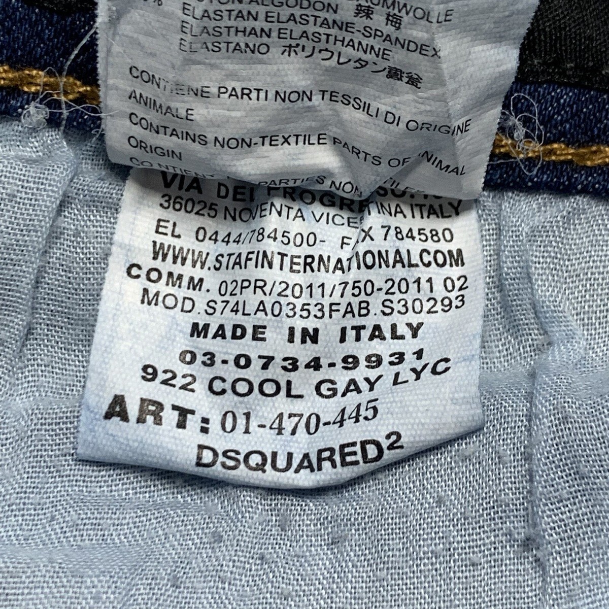 Dsquared2 Caten Twin Jeans Blue Denim Mens IT 52 / US 36 Paint
