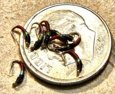 Fly fishing flies 12 bling midges size 24 hand tied trout flies