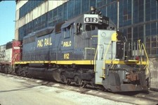 PRLC 612 SD-40r BENSENVILLE IL (PAC RAIL) ORIGINAL SLIDE 12-18-91 T18-6