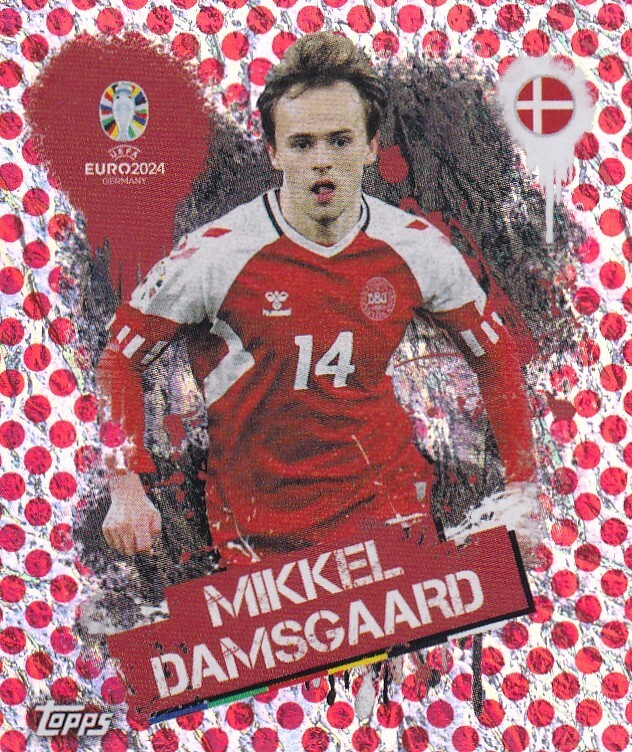 Topps UEFA Euro 2024 Sticker- Dänemark Mikkel Damsgaard DEN3