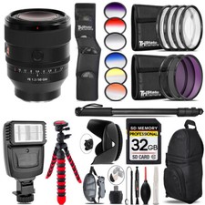 Sony FE 50mm f/1.2 GM Lens Sony E Flash Color Filter Set -32GB Kit Kit