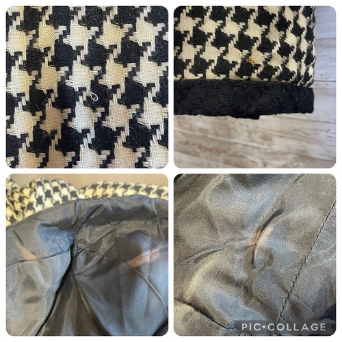 Vintage Daniel Barrett Womens 10 Blazer Black & White Houndstooth Short Jacket - Bild 8 von 17