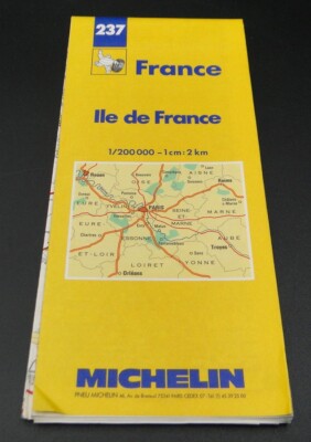 Carte Routière D'époque – 37ème Paris-Nice 1987, Original Vintage