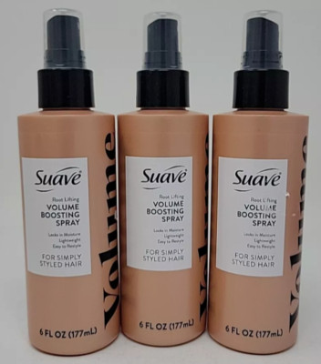 3 New Suave Simply Styled Root Lifting, Volume Boosting Spray, 6 oz, Volumizing