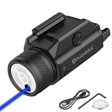 TOUGHSOUL Blue Beam Laser Sight with Tactical Flashlight Magnetic Rechargeable