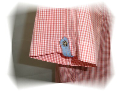 Chemise Homme Oliphil à Carreaux Orange, Blanc, Bleu - Taille L, 100% Coton - Occasion Très Bon état