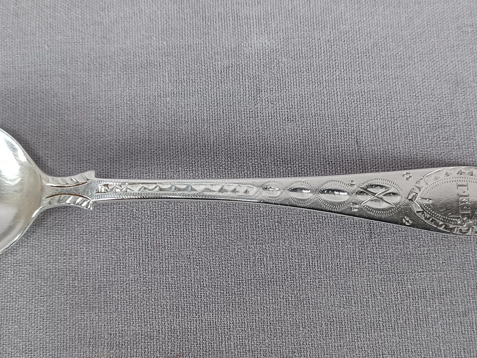 Richard Ferris Exeter Bright-Cut Sterling Silver Spoon C. 1789-1810 - Image 3 of 4