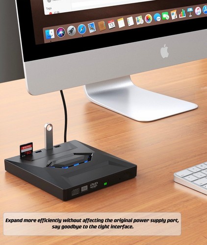 Multi-functional External Drive DVD Burner Four-in-One USB 3.0/Type-C - Picture 3 of 7