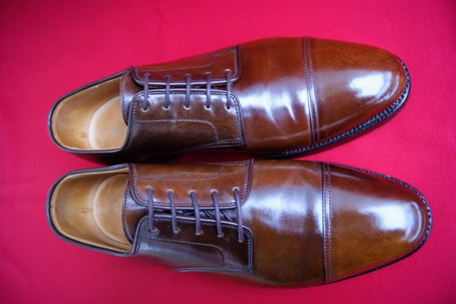 Crockett & Jones Shell Cordovan UK 8 E Bradford Brown Cordovan Top-Zustand - Bild 4 von 13