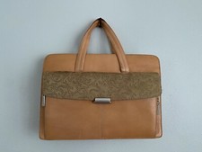 Vintage Women's Pelle Studio Wilson Tan Leather Executive Briefcase/attache