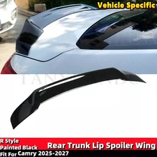 Fit For Toyota Camry 2025-2027 Rear Trunk Lip Spoiler Wing R Style Painted Black