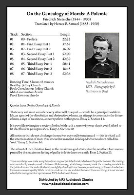 On the Genealogy of Morals - Unabridged MP3 CD Audiobook in DVD