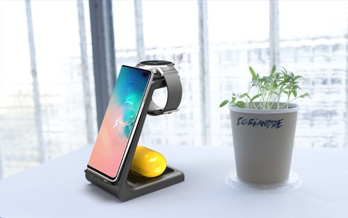 3in1 Wireless Charger For iPhone/Samsung TWS iWatch Charging Stand Dock Pad - Zdjęcie 2 z 16