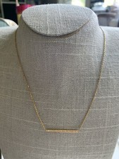 Michael Kors Crystal Gold Tone Logo Bar 