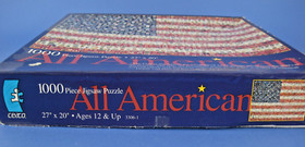 Ceaco All American Flag Jigsaw Puzzle 1000 Pieces Postage Stamps Diana van Nes