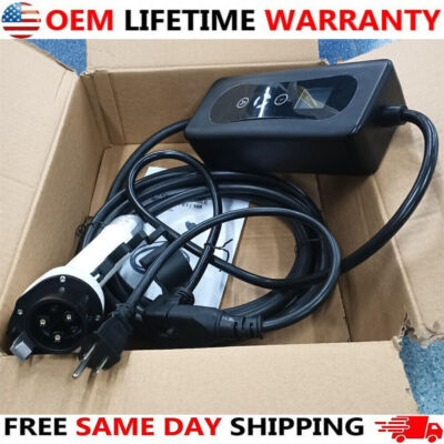 20FT Adjustable Current EV Charger 16A Electric Car NEMA6-20 EVSE 110V-220V  