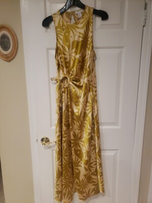 knee length dresses for ladies Harlow Maxi Dress in Tiny Yellow Floral main image 1